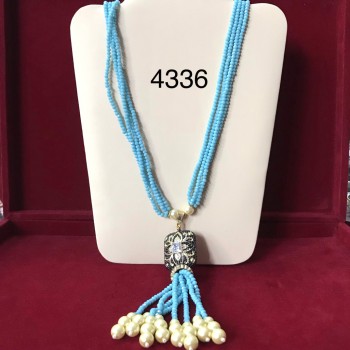 Bollywood Style Favorite Turquoise Long Necklace(mala)