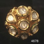 Vintage Floral Kundan  Golden  Alloy  Ring