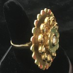 Floral Golden Mix Alloy Kundan Ring