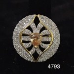 Sparkling Shined White AD Flower Ring