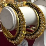Designer Bridal Bangles With Polki For Wedding And Party Wear 