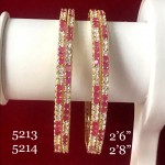 STYLE STATEMENT RUBY AD BANGLES IN GOLDEN POLISH