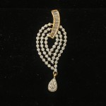 Beautiful Designer Pendant Set in American Diamond