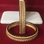 GLORIYA'S RICH CLASS GOLDEN POLISH BANGLE WITH TOP QUALITY AD