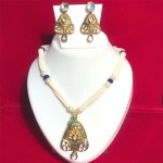 Shining Gold-Plated Kundan Necklace for Women