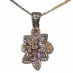 Designer Stylish Party Wear Pendant Set With American Diamond