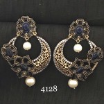 INDO WESTERN DESIGNER EARRING IN GOLDEN JALI WORK 