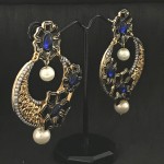 INDO WESTERN DESIGNER EARRING IN GOLDEN JALI WORK 