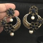 INDO WESTERN DESIGNER EARRING IN GOLDEN JALI WORK 