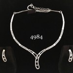 Double Line Unique American Diamond Designer Necklace