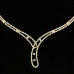 Double Line Unique American Diamond Designer Necklace