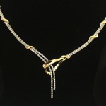 STYLISH GOLDEN CURVE AROUND AD NECKLACE SET