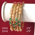 BEAUTIFUL MULTI COLOR STONE GOLDEN BANGLES