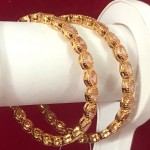 Women Jewelry AD Stone Rose Tone Stones Bangles Set Bollywood Jewelry