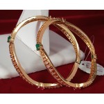 Exclusive Bangles With Red And Green Color Beautiful Stone 