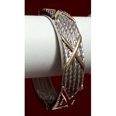 Nice Silver and Gold  Plated Bracelet For Casual Wear